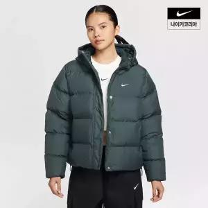 여성 나이키 스포츠웨어 메트로 써마루즈 핏 후드 패딩 재킷 IH0728-390