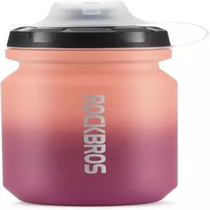 록브로스 자전거 물병 20OZ 그라디언트 소프트 터치 디자인 BPA 프리 누수 방지 스퀴즈 병 넓은 입으로