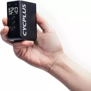 게이지가 장착된 CYCPLUS AS2 프로 맥스 타이니 펌프 미니 최대 120 PSI 무선 자전거 에어 자동 정지