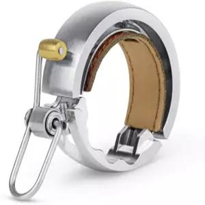 KNOG 자전거 벨 럭셔리 모델 대형(내경 0.9-1.2인치(23.8-31.8mm) 편안한 톤 가죽 심 황동 망치 CNC 커팅
