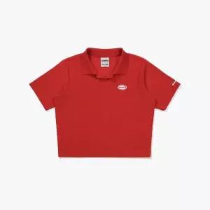 매장정품 diadora 디아도라 [공식스토어] 테리 카라 반팔 티셔츠 RED 1734844
