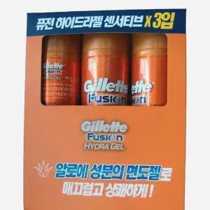 질레트 퓨전하이드라 센서티브젤 3개 (195g)면도용 /쉐이빙젤 제모크림 면도크림