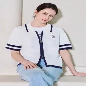 배색 투웨이 집업 칼라 가디건 IP5M1CD811CC