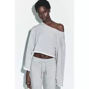 zara 자라 보트넥 스웨트셔츠 - 그레이4174/310/803121063