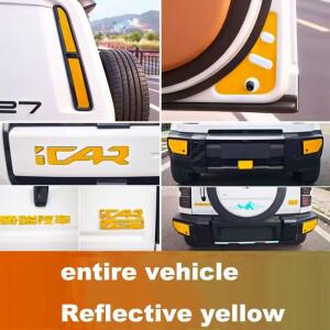 Chery ICAR V27 2026-2027용 전신 반사 경고 스티커 야간 충돌 방지 데칼