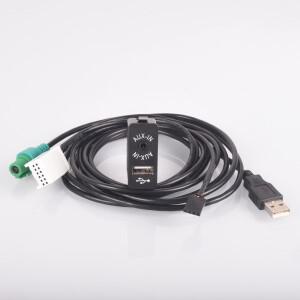 자동차 USB AUX 플러그 입력 소켓 어댑터 BMW E60 F10 X1 미니 쿠퍼 R56 용