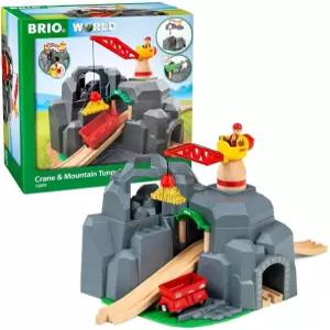 BRIO World - 33889 크레인 마운틴 터널 용 7피스 장난감 기차 액세서리 인터랙티브 플레이 FSC 인증 목재
