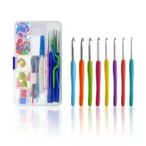 DIY 뜨개질 바늘 53P 코바늘 골무 바늘 케이스 풀세트 코바늘 손뜨개 .뜨개바늘