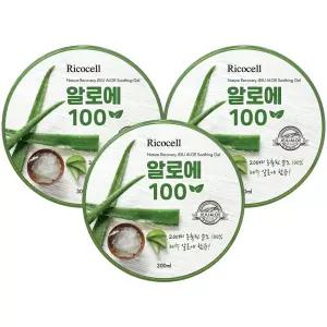 리코셀 네이처 리커버리 제주 알로에 수딩젤 300ml 3개 알로에베라