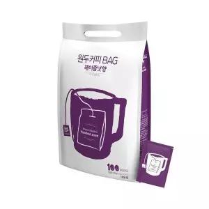 [공식판매점] 간편한 원두커피백 헤이즐넛향 100T / 캠핑 일회용 티백 호텔 모텔 사무실
