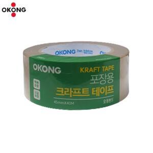 박스 포장용 종이테이프 무소음 크라프트 테이프 상자 이사 소량 opp 투명 점착 강력 낱개 접착 택배