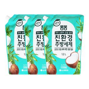 엘지 퐁퐁 친환경 주방세제 코코넛오일 1.2L X 3개