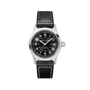 해밀턴 H70455733 카키필드 남성 가죽 오토매틱 38mm