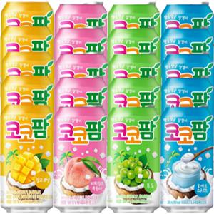 코코팜 340ml 4종 5캔씩 혼합세트 (화이트5+피치핑크5+포도5+망고코넛5) / 총 20캔