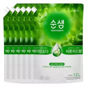 순샘 베이킹소다X피톤치드 주방세제 리필 1.2L X 6개