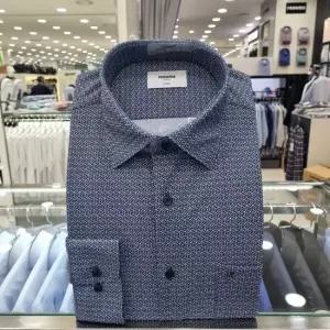 레노마옴므 바람꽃 올오버 써커 프린트 일반핏 긴소매ROSSG1470NY_GN