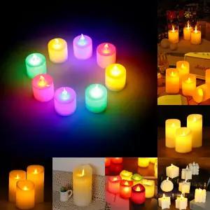 LED 케익촛불 칼라 무지개 24개입/이벤트/전구/무드램프/장식/조명/파티/건전지/양초/캔들/촛대/램프/고백