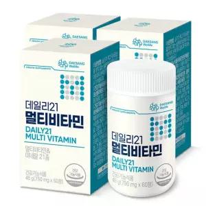(본사직영) 데일리21 멀티비타민(750mg x 60정) 3통