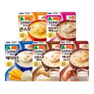 보노 스프 5종(어니언.체다.콘.포타주.포르치니) 3개/컵스프/즉석/컵수프/아침대용/수프/간편/조리/스프컵