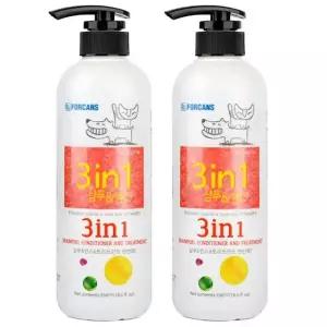 포켄스 포비스 3in1 샴푸&린스 반려동물용 550ml, 2개