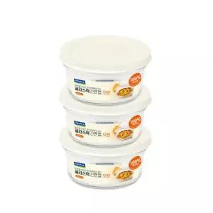 글라스락 간편뚜껑 코코넛밀크 350ml 3조 세트