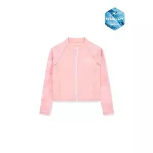 키즈래쉬가드 AQS DKSW58053-PKS 여아 프레시벤트 소매패턴 풀집업 세미크롭 래