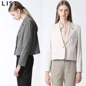 [리스트][리스트(LIST)] 미니멀 원버튼 크롭 재킷 (택가격 248000원)