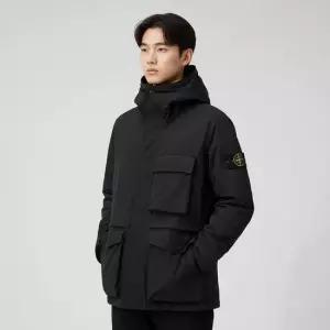 배송 스톤아일랜드 자켓 바람막이 후드 마이크로 블랙