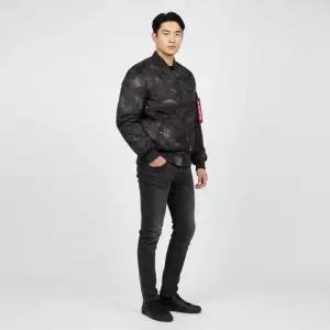 알파인더스트리 배송 MA-1 자켓 플라이트 항공점퍼 남성 블랙 카모