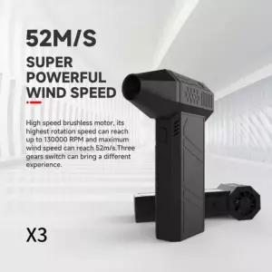 AMNVOLT X3 130000 풍속 52 메터/초 산업용 브러시리스 팬 팬 모터 팬 덕트 자동차 건조기 제트 1pc