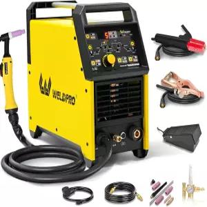 용접 프로 TIG 용접기 AC /DC 200A 펄스 포함 알루미늄 110V /220V 티그 토치 /스틱 5 풋 페달