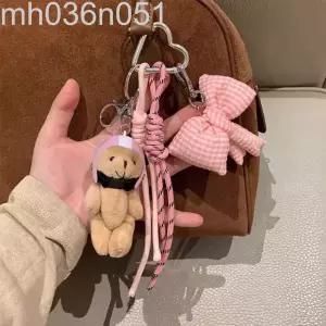  가방 키링 호환 헬멧 곰 펜던트 로프 활 열쇠 고리 DIY 액세서리