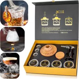 NOBLEIP 위스키 버번 스모커 키트 PREMIUM 스모키 바 세트 아메리칸 오크 내추럴 우드로 제작 전설적인