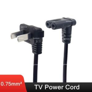 삼성호환 TCL TV용 IEC 320 C7-범용 2핀 플러그 전원 코드  C7 직각 90도-2핀 연장 케이블  0.5m/1m/2m