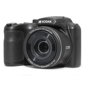 KODAK PIXPRO AZ255-BK 16MP 디지털 카메라 광학 블로깅 HD 3인치 24MM LCD 줌 안정화 풀 비디오 1080P 이미지 (블랙) 렌즈 25X 광각