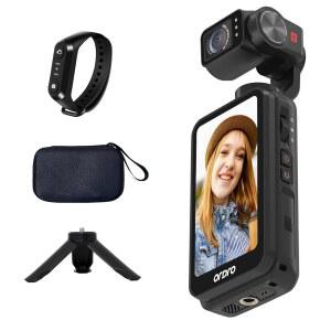 ORDRO M5 3축 안정화 포켓 카메라, 스틸 터치 48MP 1 센서, 유튜브 콘텐츠 팔로우, 비전, /2.5인치 나이트 페이스 5K 키트 비디오, 3.5인치 플립 /4K 스크린, 크리에이터