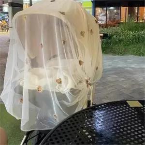 유모차 방충망 간편 휴대용 신생아 유모차 모기장 나들이 폴리에스터 유아용 그물망