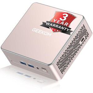 GEEKOM [대량 주문을 위한 디자인] A5 쿼드 8K BUNSINESS 데스크탑 HDMI NVME RAM(확장 디스플레이, 5 2.0, 컴퓨터, 11 512GB HOME 16GB 7430U, 미니 PC, PRO 4.0 가능), SSD, AMD SD WINDOWS 슬롯, RYZEN