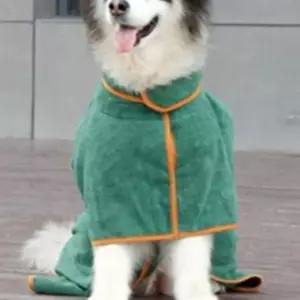 애견 소형견 강아지 고양이 샤워 가운 타올 수건 옷 S