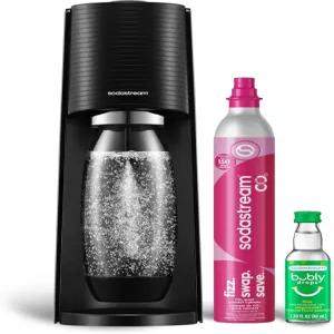 소다스트림 - 테라 스트리밍 기계 STARTER KIT CO2 및 버블 드롭이 포함된 스파클링 워터 메이커 배터리