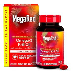 메가레드 남극 DHA 500MG 오일 엑스트라 크릴 스트렝스 오메가 EPA 보충제 지방산