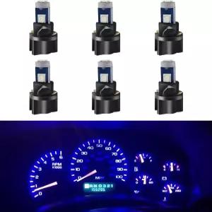 WLJH 6pcs 블루 캔버스 오류 없는 T5 37 272 3030 칩 계기판 LED 라이트 게이지 클러스터 대시 표시등