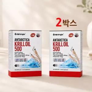 남극 크릴오일 58% 인지질 500 EPA DHA 아스타잔틴 오메가3 100% 남극해 미국산 2개