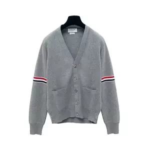 라프리마 [THOM BROWNE] 톰브라운 남성 코튼 니트 가디건 MKC310AY3007-055