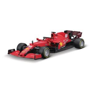 부바고 1:43 페라리 2021 # 16 55 포뮬러 자동차 정적 다이 캐스팅 차량 Collectible Model Racing Car Toy