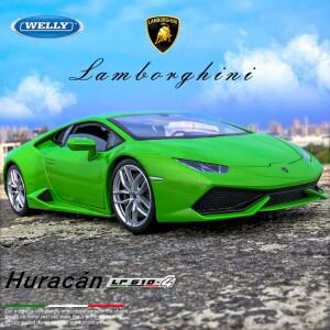 WELLY 1:24 Lamborghini Huracan LP610-4 합금 레이싱 카 모델 다이캐스트 스포츠카 컬렉션 어린이 장난감