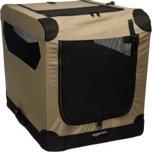 AmazonBasics 소프트 상자 반려동물 캐리어 접이식 휴대용 반려견 및 고양이용 사이즈 S 26인치 x 18인치
