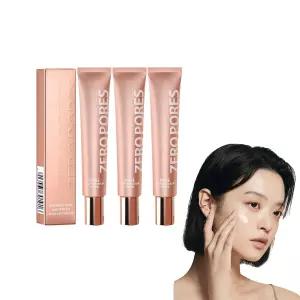 3Pcs 메이크업 프리 컨실러 내추럴 글로우 프라이머 파운데이션 풀 커버 보이지 않는 모공 땀 및 방수 오래