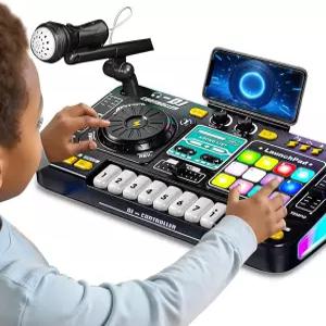 DJ 믹서 컨트롤러 테이블 LED 조명 사운드 효과 마이크 피아노 보드 주요 악기 생일 선물 장난감 3 4 5 6 7