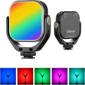 울란지 VL66 RGB 2500-6500K 미니 카메라 비디오 휴대용 조명 2000mAh 95+ 디밍 가능 LED 필 램프 (DSLR 캠
